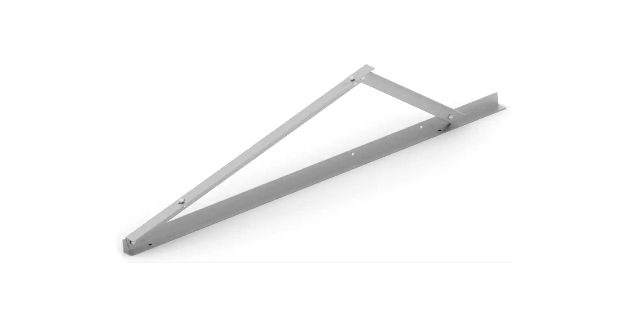 TRIANGOLO IN ALLUMINIO - TILT 15° 20° 25° MODULO IN ORIZZONTALE - PTR.1525.01