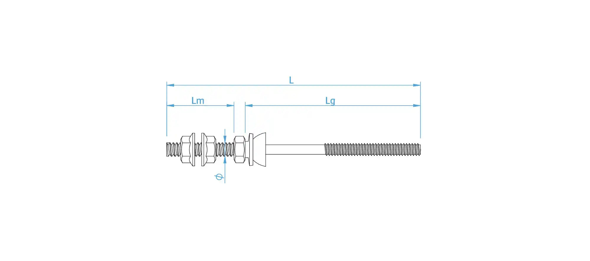 VITONE AUTOFILETTANTE DOPPIO FILETTO IN ACC. INOX - PER METALLO - M10 - PVM.H